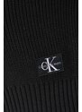 Памучна жилетка Calvin Klein Jeans в черно от лека материя