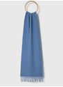 Вълнен шал Polo Ralph Lauren в синьо с изчистен дизайн