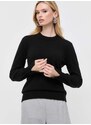 Кашмирен пуловер BOSS x FTC в черно от лека материя