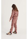 Детски памучен спортен панталон Liewood в розово с изчистен дизайн