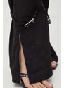 Панталон Gestuz в черно с разкроени краища, с висока талия