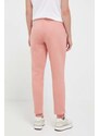 Спортен панталон Guess в розово с изчистен дизайн