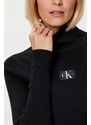CALVIN KLEIN Knitwear Badge Roll Neck Sweater J20J221688 BEH ck black