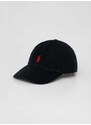 Памучна шапка с козирка Polo Ralph Lauren в черно с апликация 710548524