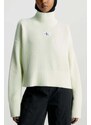 CALVIN KLEIN Knitwear Label Chunky Sweater J20J222250 LCE canary green