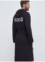 Памучен халат BOSS в черно