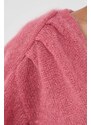 Пуловер с вълна Liviana Conti дамски в розово