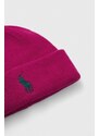 Вълнена шапка Polo Ralph Lauren в розово от плътен трикотаж вълна 455931421