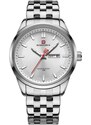 Curren Мъжки часовник Naviforce Twingle, Неръждаема стомана, Сребрист / Бял