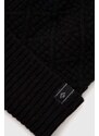Шапка Black Diamond Cable Cuff в черно с фина плетка от вълна