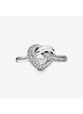 DELIS Сребърен пръстен, JW514, дизайн на сърце, с родиево покритие