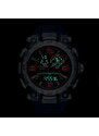 Спортен мъжки часовник Smael Vitality, Двойно време, Хронограф, LED Подсветка, Оранжев / Черен