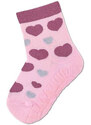 Чорапи ABS нехлъзгащо стъпало AIR, сърца, розови, Sterntaler