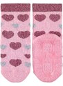 Чорапи ABS нехлъзгащо стъпало AIR, сърца, розови, Sterntaler