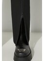 Панталон Heron Preston Gabardine Zip Pants в черно със стандартна кройка, с висока талия HWCO001F23FAB0011000