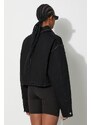 Дънково яке Heron Preston Rebuilt Denim Jacket в черно преходен модел с уголемена кройка HWYE013F23DEN0011000