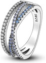 DELIS Сребърен пръстен от проба 925, JW623, модел с цирконий, с родиево покритие