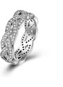 DELIS Сребърен пръстен, JW625, дизайн на пръстен с циркони, с родиево покритие