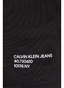 Памучна тениска Calvin Klein Jeans в черно с принт J30J325065
