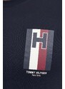Памучна тениска Tommy Hilfiger в тъмносиньо с принт MW0MW33687