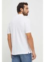 Тениска с яка Calvin Klein Jeans в бяло с принт J30J323395