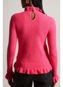 TED BAKER Плетени Pipalee Frill Detail Cropped Sweater 271344 brt-pink