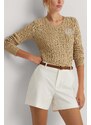 RALPH LAUREN Плетено Gassed Cotton-Sweater 200925325005 birch tan
