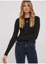 Пуловер Calvin Klein Jeans дамски в черно от лека материя J20J223233