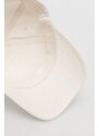 Памучна шапка с козирка HUGO в бежово с апликация 50506053