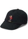 Детска памучна шапка с козирка Polo Ralph Lauren в черно с апликация