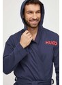 Памучен халат HUGO в тъмносиньо 50501421
