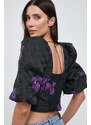 Блуза Custommade Saia в черно с десен 999442258