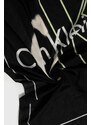 Памучен тънък шал Calvin Klein Jeans в черно с десен K60K611603