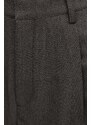 Панталон Gestuz в сиво с широка каройка, висока талия 10908574