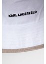 Памучна капела Karl Lagerfeld в бежово от памук