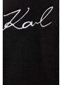 Суичър с вълна Karl Lagerfeld в черно с изчистен дизайн