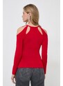 Пуловер Karl Lagerfeld дамски в червено