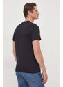 Памучна тениска Calvin Klein Jeans в черно с принт J30J324668