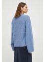Вълнен пуловер By Malene Birger дамски в синьо