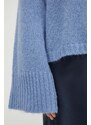 Вълнен пуловер By Malene Birger дамски в синьо