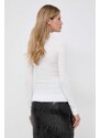 Пуловер Karl Lagerfeld дамски в бяло от лека материя