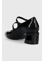 Кожени обувки с дебел ток Karl Lagerfeld TETRA HEEL в черно с дебел ток KL31613