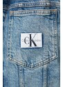 Дънково яке Calvin Klein Jeans в тъмносиньо преходен модел J30J324569