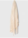 Тънък шал Tommy Hilfiger в бежово с изчистен дизайн AW0AW15790