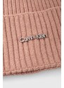 Шапка с вълна Calvin Klein в розово K60K611401