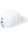 Памучна шапка Polo Ralph Lauren в бяло с апликация