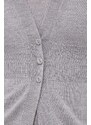 Тениска и жилетка от вълна Max Mara Leisure в сиво от лека материя 2416381027600