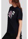 KARL LAGERFELD T-Shirt Oversized Ikonik Varsity Tee 240W1727 999 black