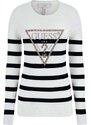 GUESS Блуза Rosalie Triangle Logo Rn Swtr W4RR53Z2NQ2 s052 white and black stri