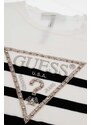 GUESS Блуза Rosalie Triangle Logo Rn Swtr W4RR53Z2NQ2 s052 white and black stri
